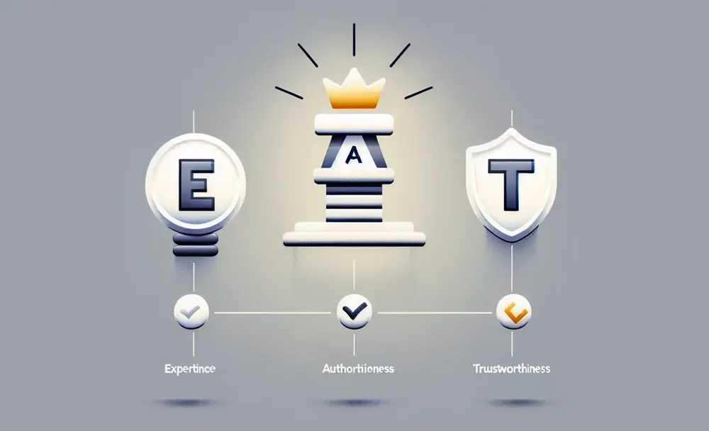 구글 E-A-T 원칙을 형상화한 이미지