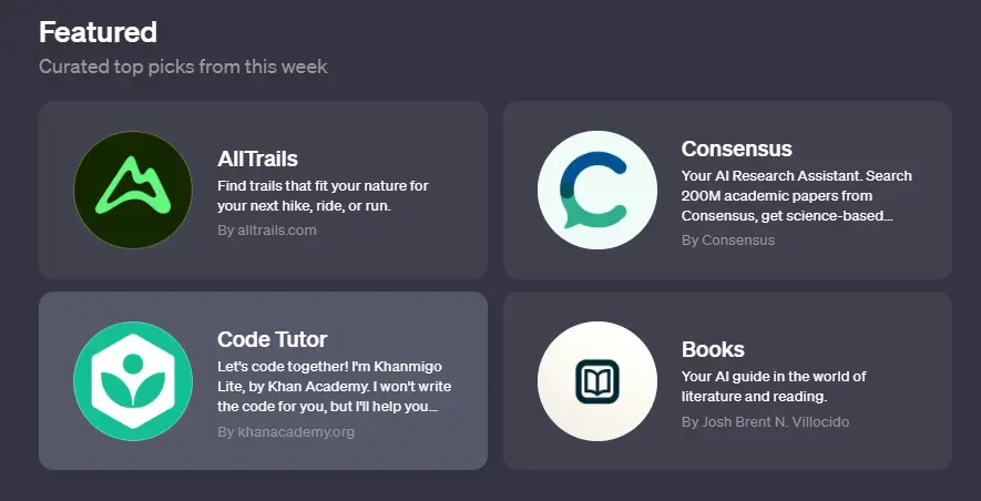 GPT 스토어 featured