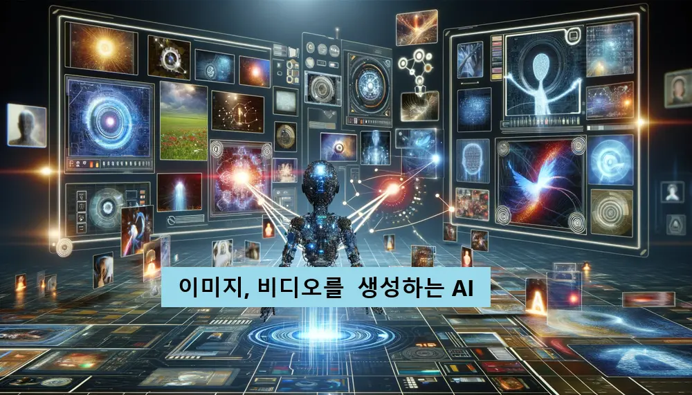 이미지 및 비디오 생성 인공지능을 형상화한 그림