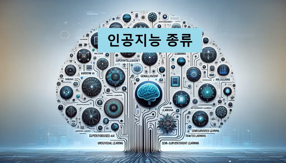 인공지능 종류를 형상화한 이미지